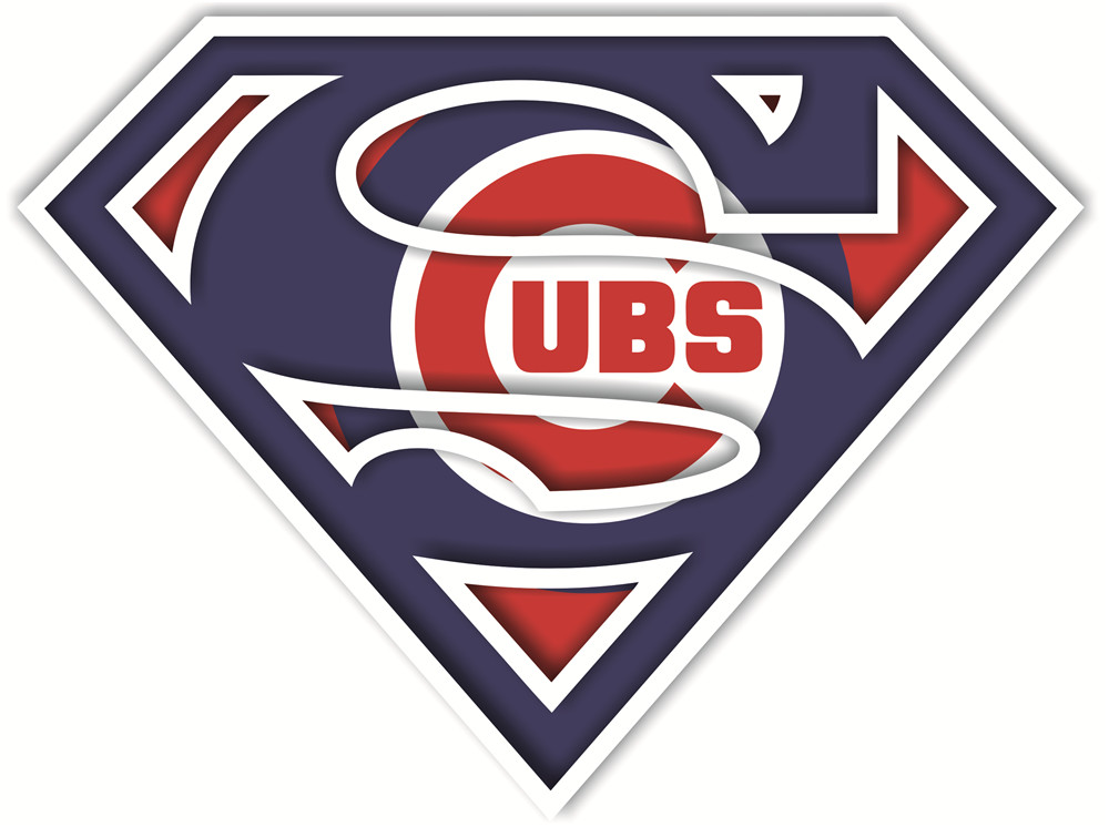 Chicago Cubs superman logos fabric transfer